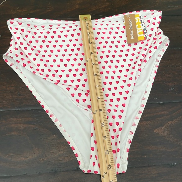 Roller Rabbit Heart Print High Waist Bikini Size Large, NWT - Picture 8 of 9